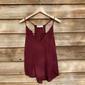 Urban Outfitters maroon lightweight knit tank